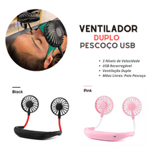 Carregar imagem no visualizador da galeria, Ventilador Duplo [pescoço] Portátil USB
